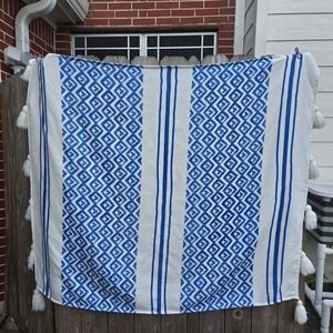 Disney Homestead: Plaid Manta Blue Mickey Mouse Throw Blanket w/Tassels 50 by 60